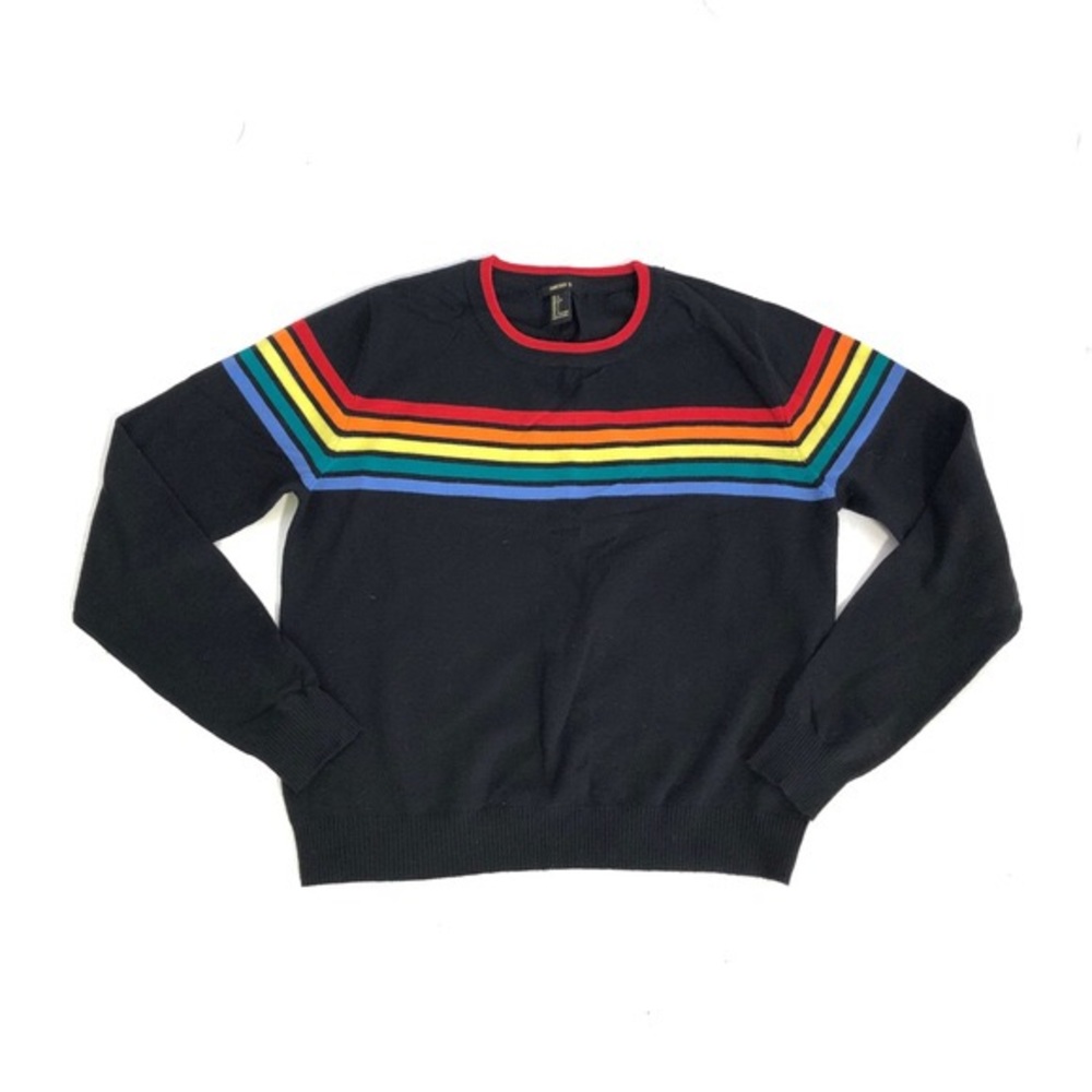 F21 Rainbow Stripe Sweater